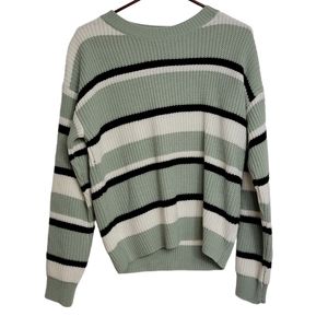 Colorblock Stripes Knit Sweater